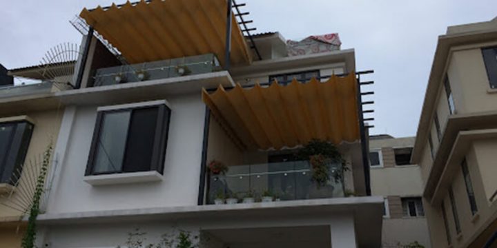 Thay bạt bạt xếp sân thượng