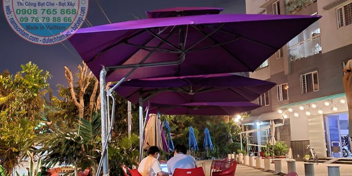 Dù che tại Đồng Tháp – Dù lệch tâm tròn, dù lệch tâm vuông cao cấp